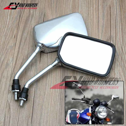 Ảnh của 2X10mm Chrome Đa Năng 2 Mặt Gương Phụ Gắn Gương Chiếu Hậu Cho Xe Honda CB400 SF CB750 CB1000 CB1300 CB-1 VTEC VT250 CB250 Hornet NGỌC BÍCH 250